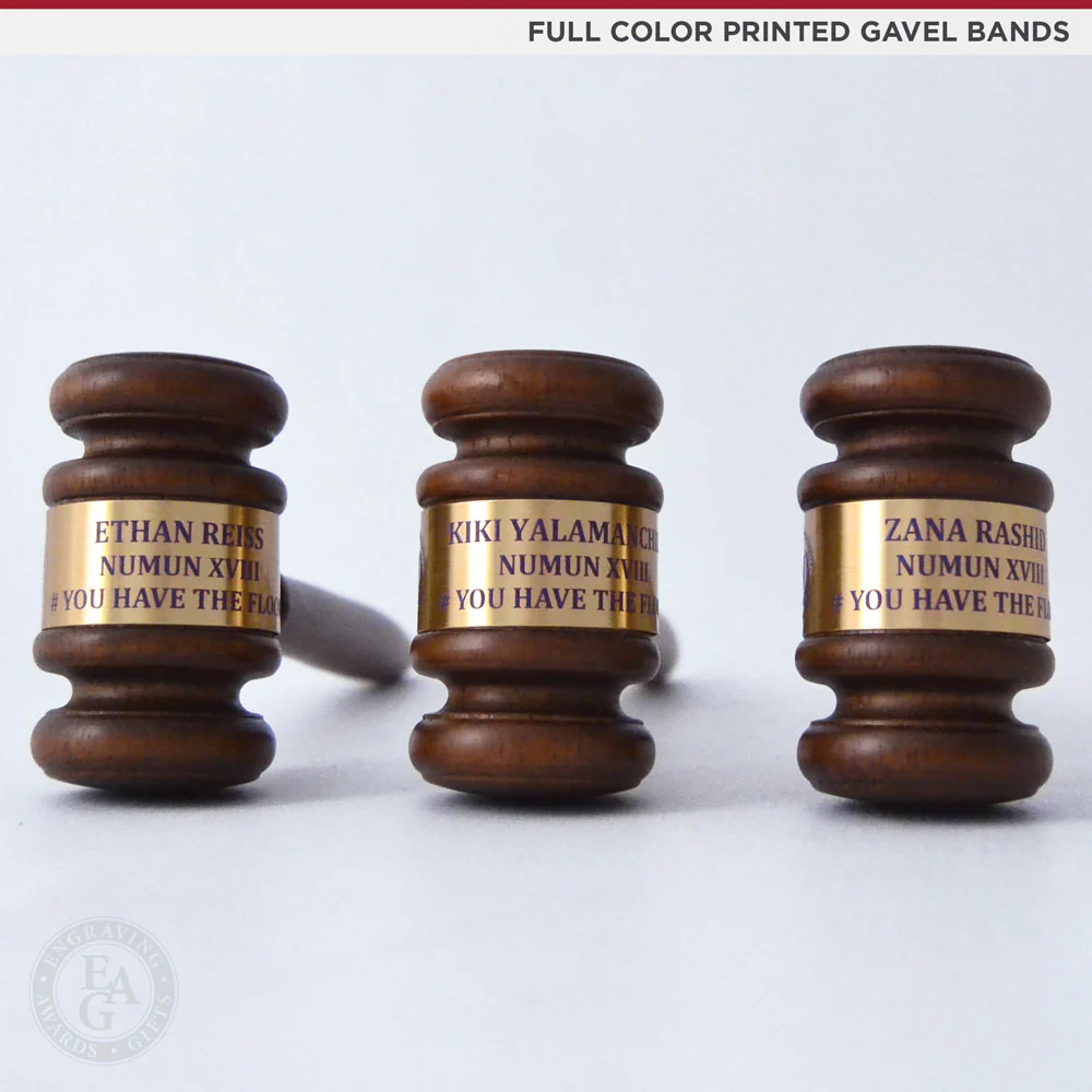 10-1/2" Deluxe Walnut Finish Gavel with Gift Box - Image 8