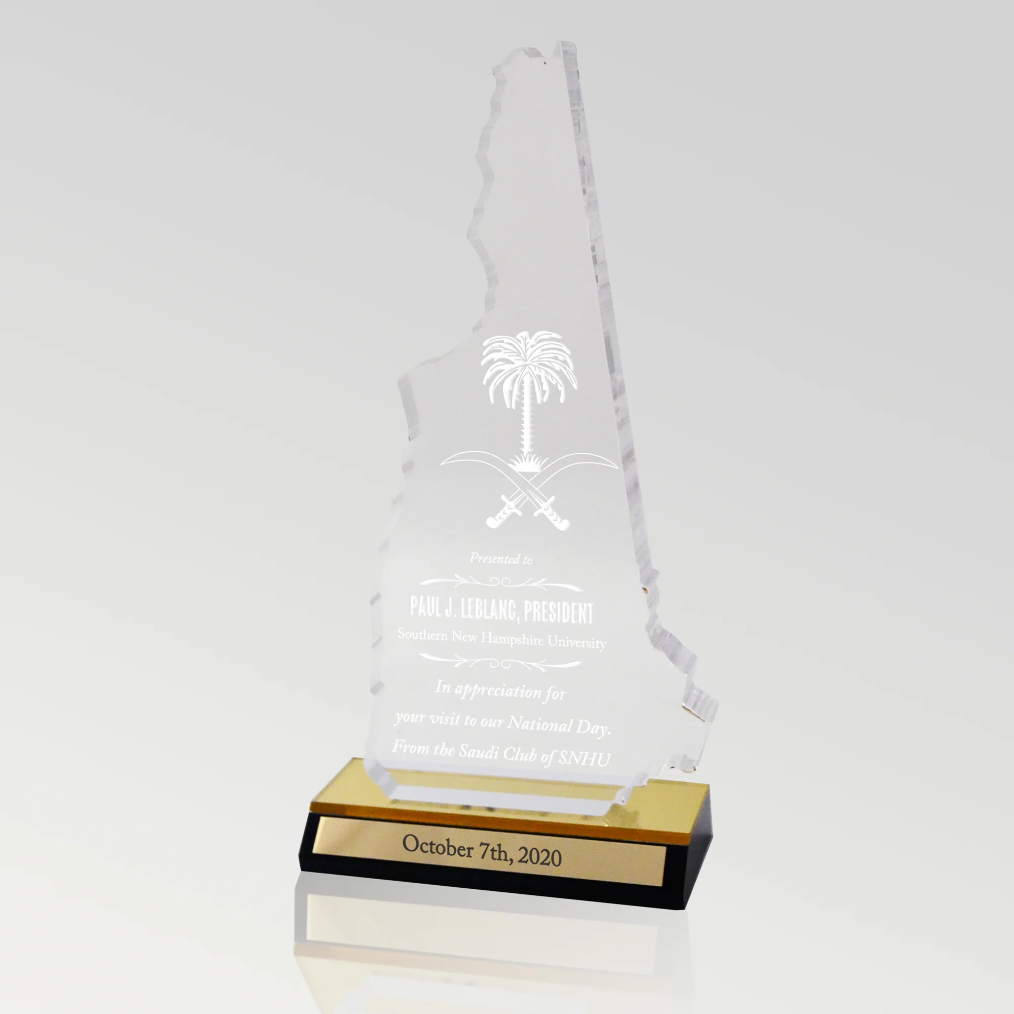 10" New Hampshire Acrylic Award - Image 3