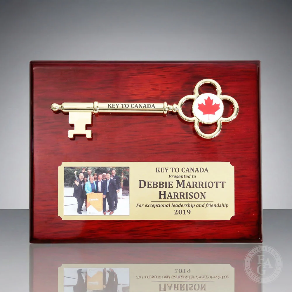 10" x 8" Ceremonial Key Plaque - Rosewood - Image 13
