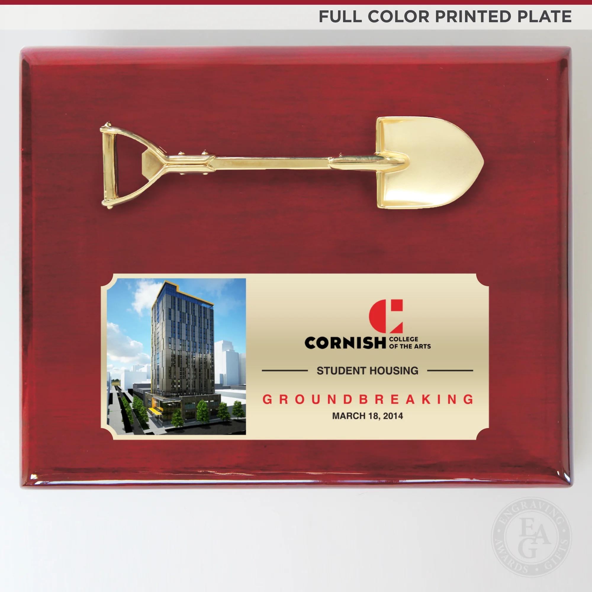 10" x 8" Miniature Shovel Plaque - Image 3