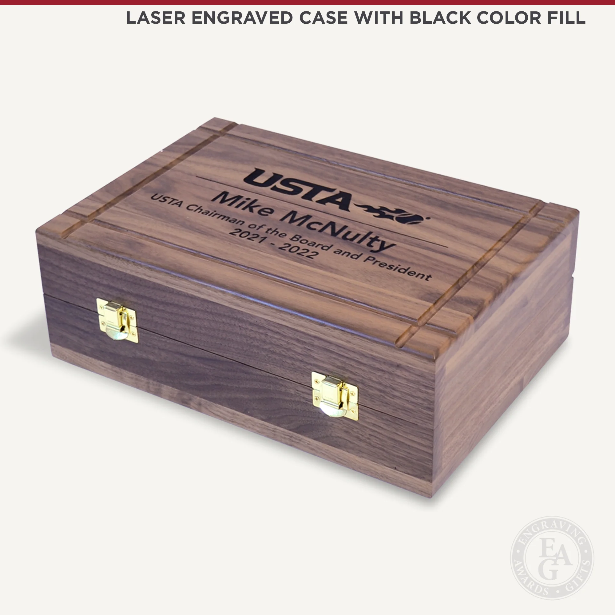 11" American Walnut Gavel, Sound Block & Case Presentation Set - Image 12