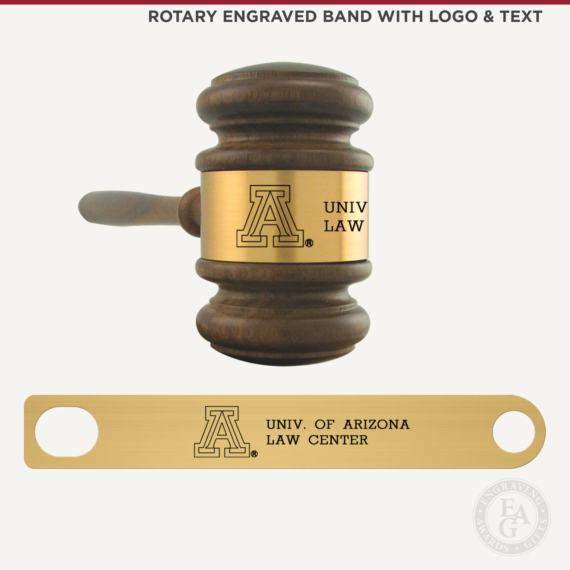 11" American Walnut Gavel, Sound Block & Case Presentation Set - Image 9
