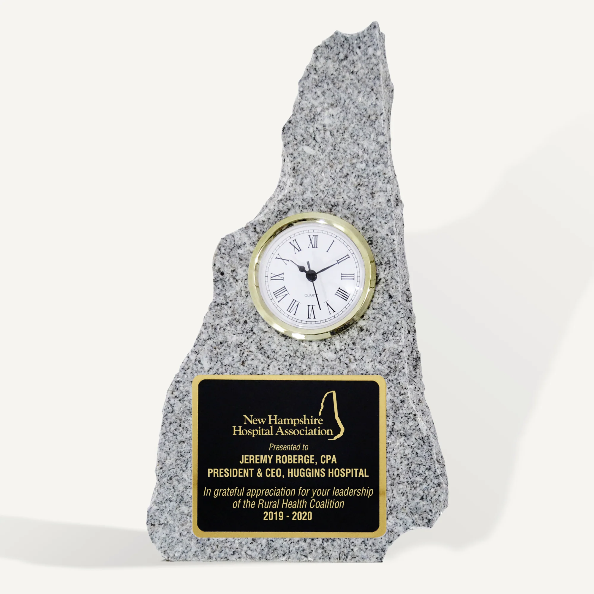 12" New Hampshire Granite Clock Award - Image 3