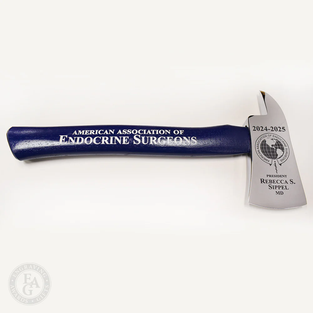 15" Chrome Plated Ceremonial Firefighter Axe - Custom Painted Handle - Image 4