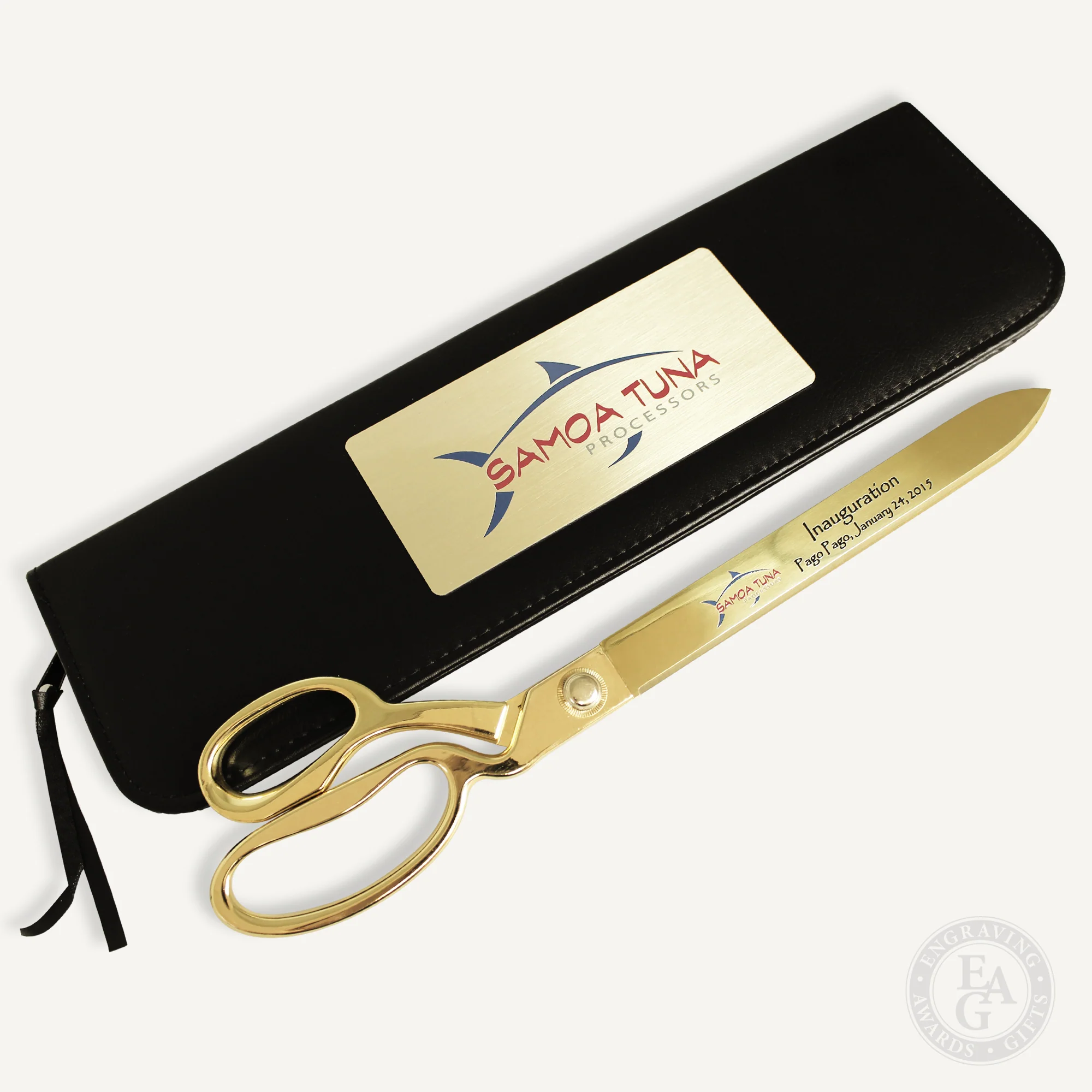 15" Gold Plated Ceremonial Ribbon Cutting Scissors - Image 17