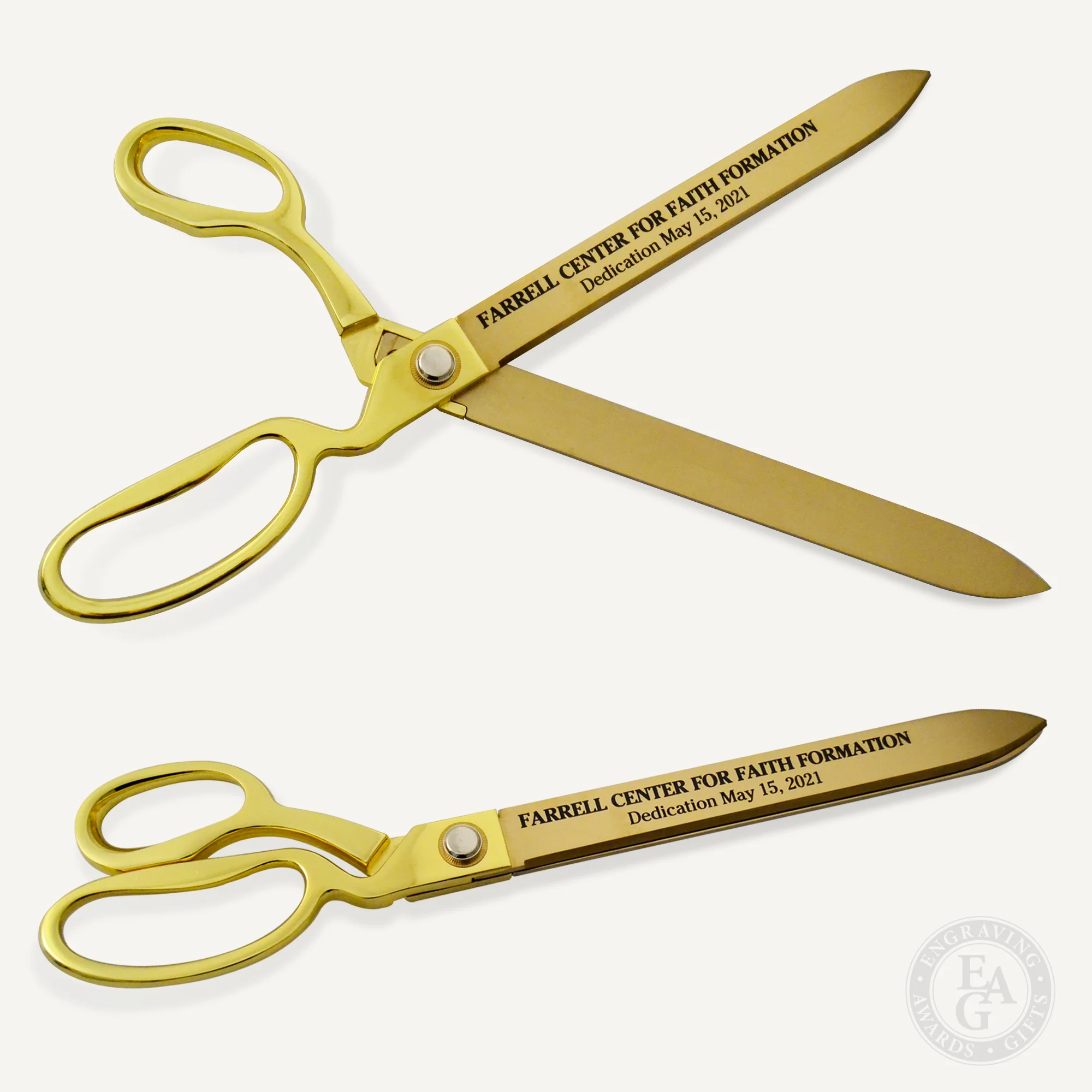 15" Gold Plated Ceremonial Ribbon Cutting Scissors - Image 18