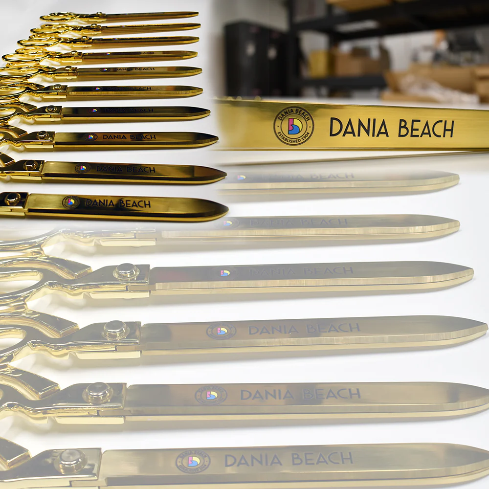 15" Gold Plated Ceremonial Ribbon Cutting Scissors - Image 22
