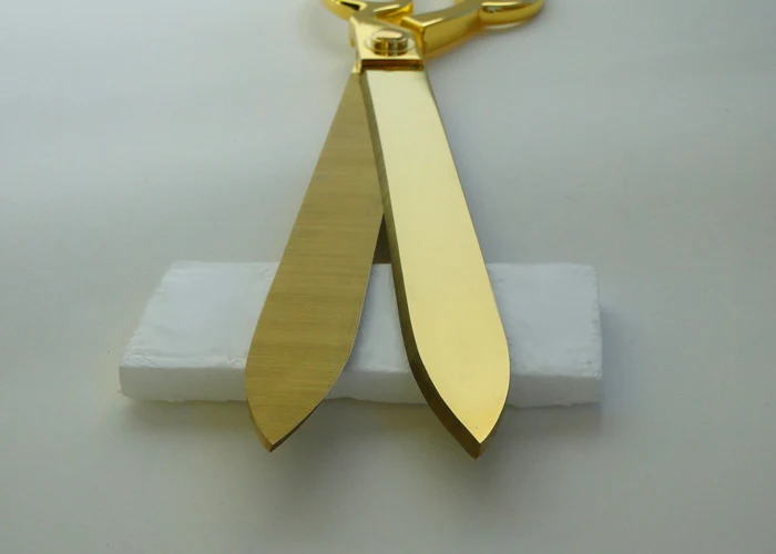 15" Gold Plated Ceremonial Ribbon Cutting Scissors - Image 6
