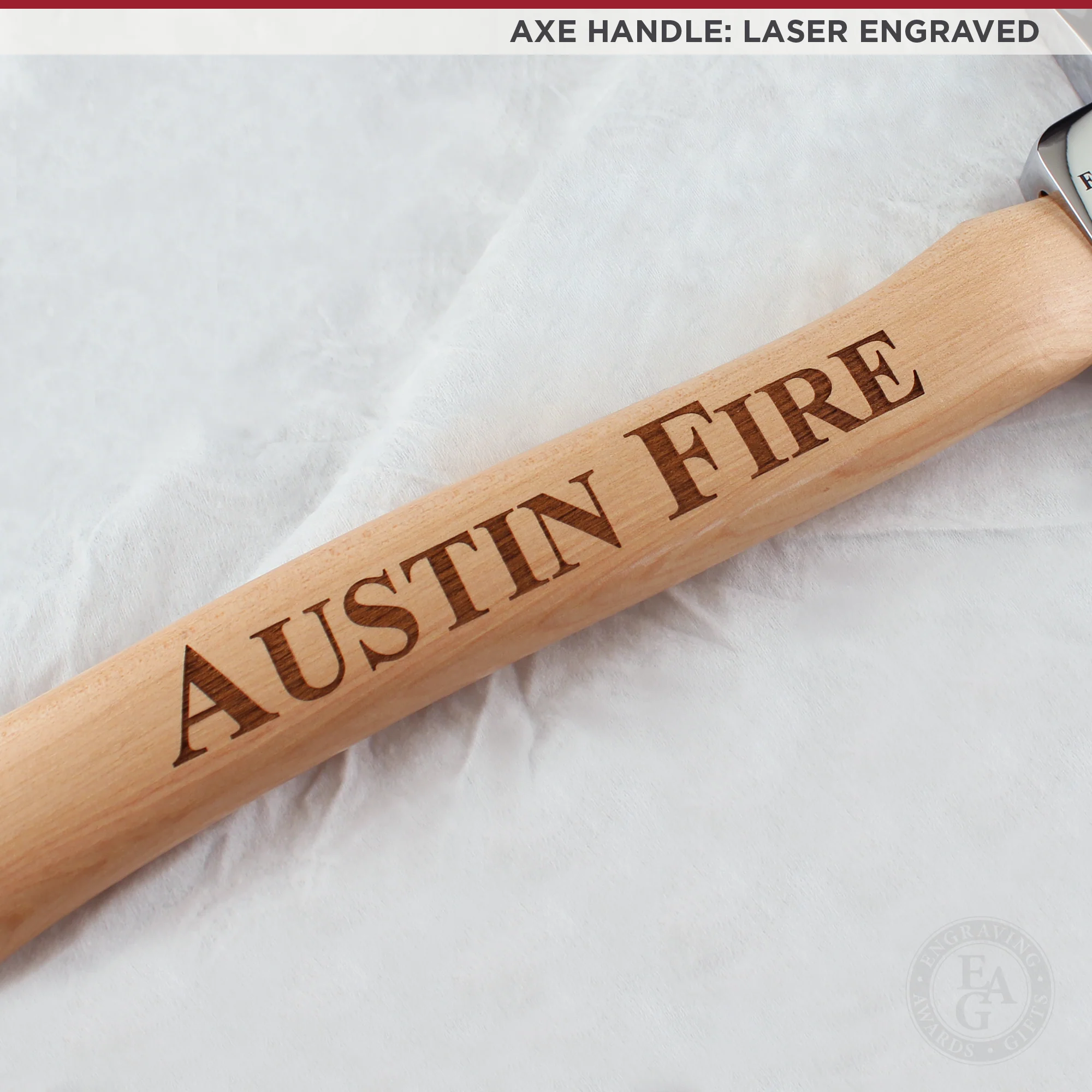 15" Chrome Plated Ceremonial Firefighter Axe - Natural - Image 5