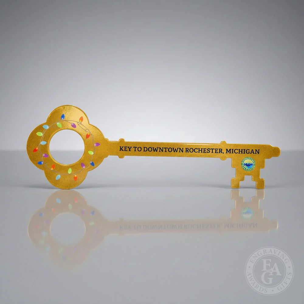 2 Foot Giant Ceremonial Key to the City - Gold Finish with Cut-Out Head - Image 12