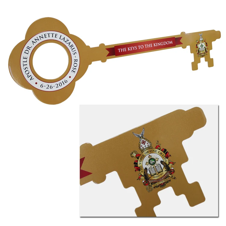 2 Foot Giant Ceremonial Key to the City - Gold Finish with Cut-Out Head - Image 5