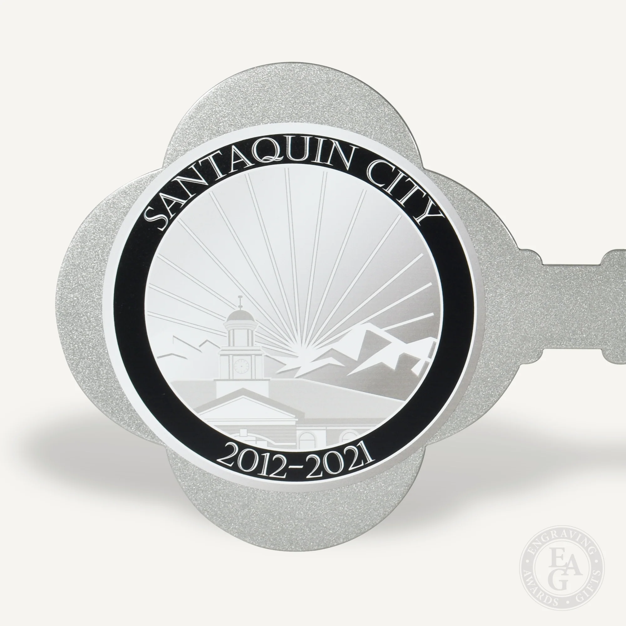 2 Foot Giant Ceremonial Key to the City - Silver Finish with Solid Head - Image 5