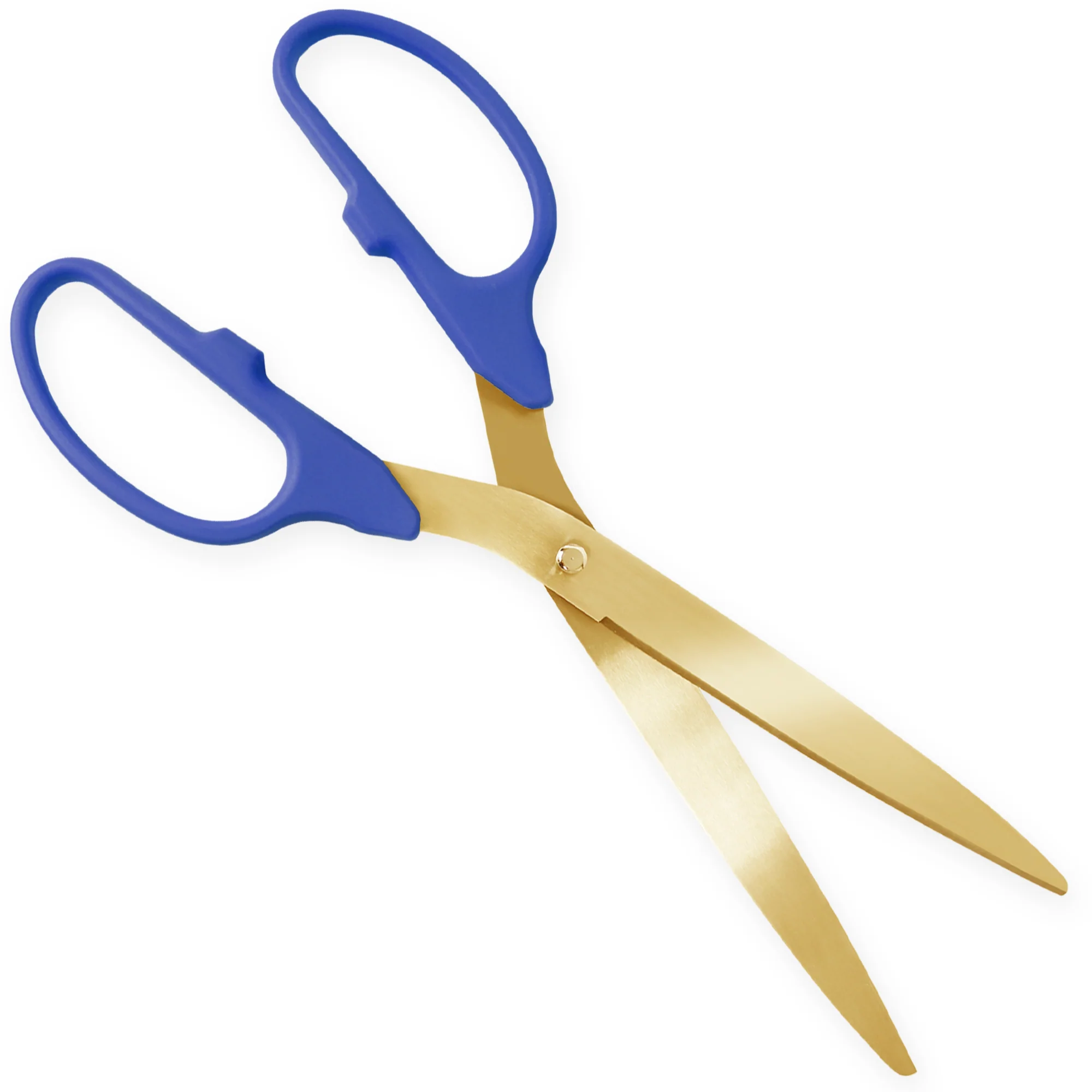 25" Blue Ribbon Cutting Scissors with Gold Blades - Image 4