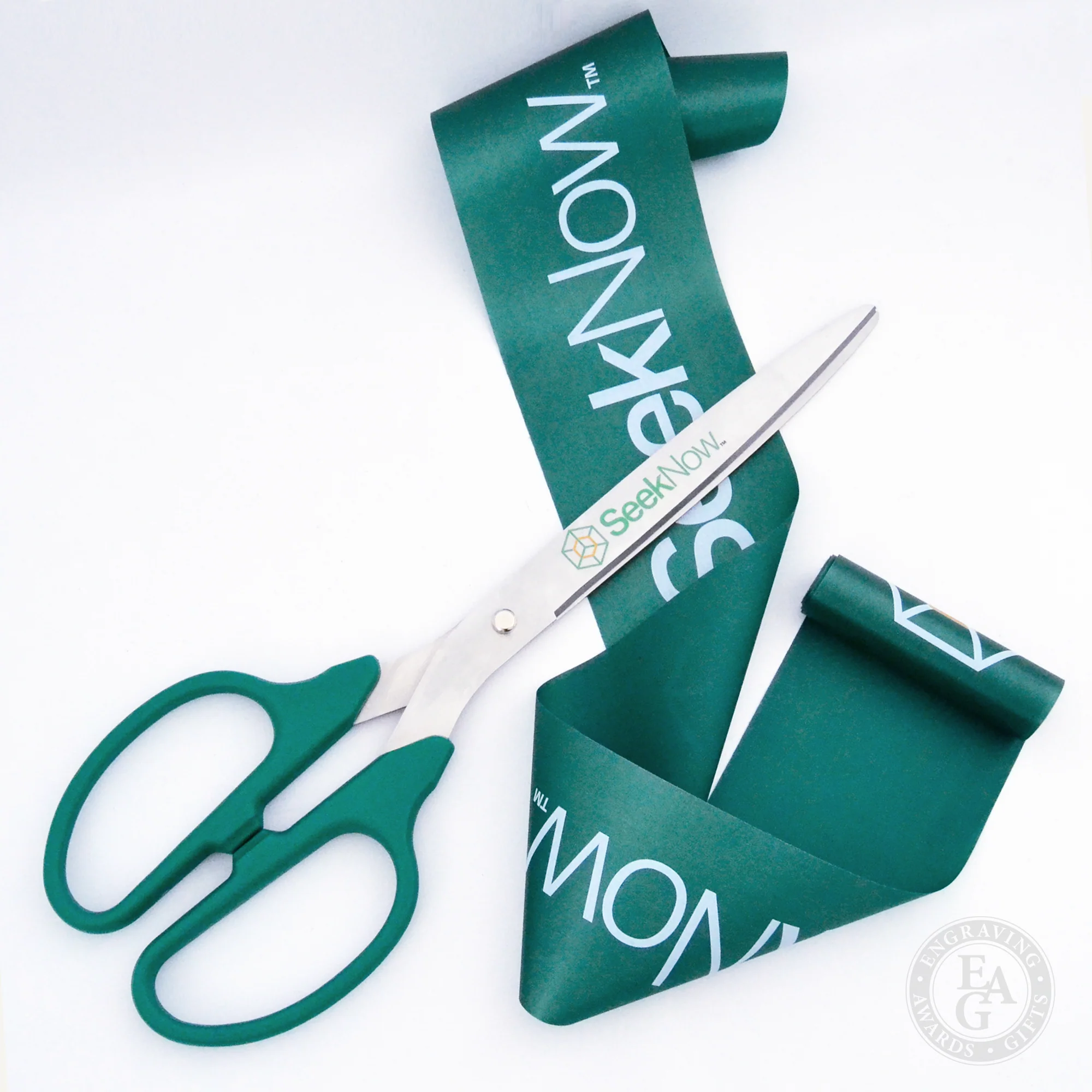 25" Green Ribbon Cutting Scissors with Silver Blades - Image 15