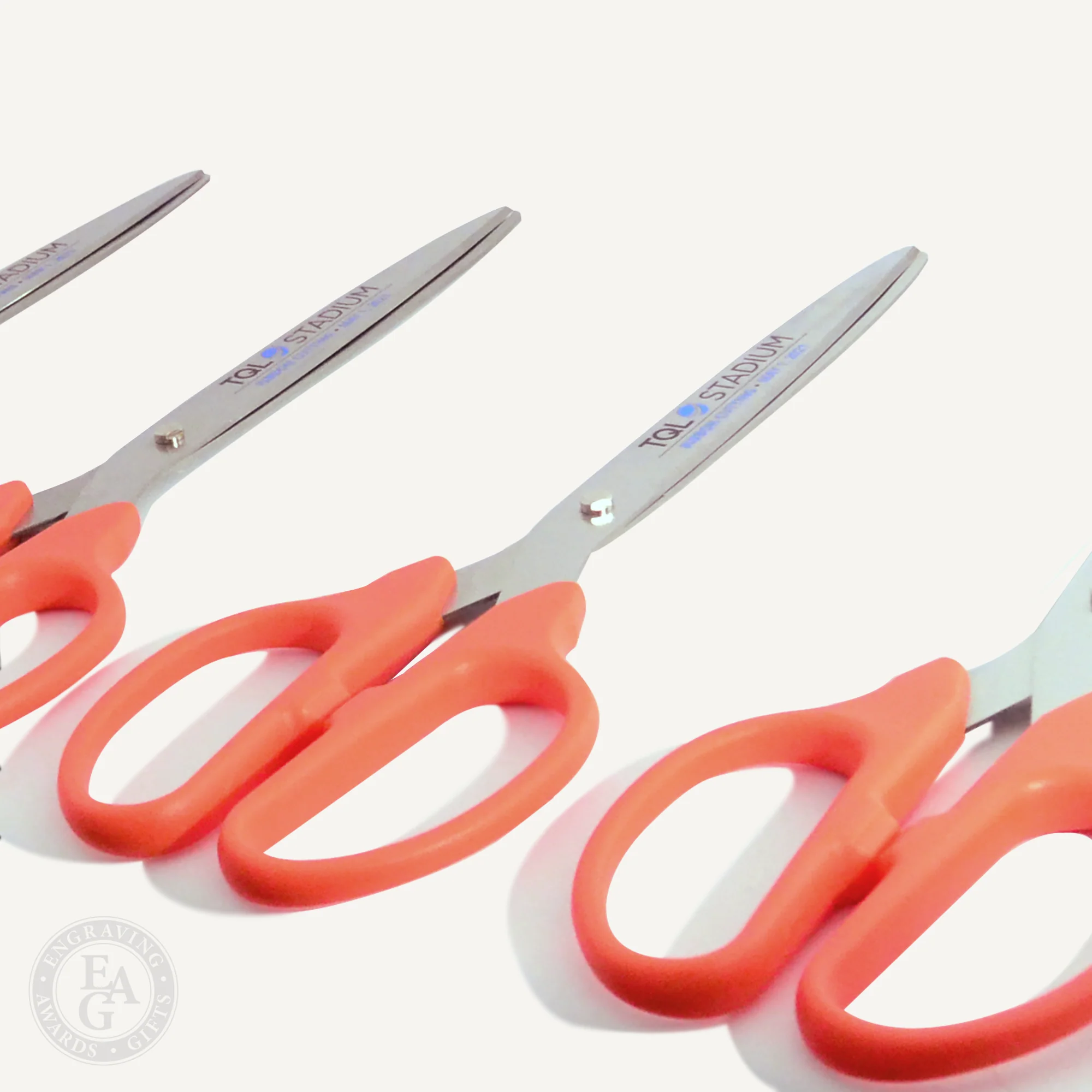 25" Orange Ribbon Cutting Scissors with Silver Blades - Image 7