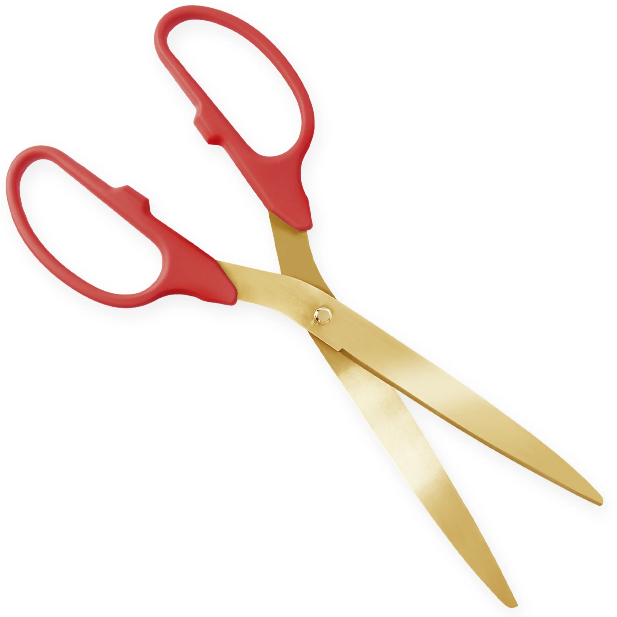25" Red Ribbon Cutting Scissors with Gold Blades - Image 5