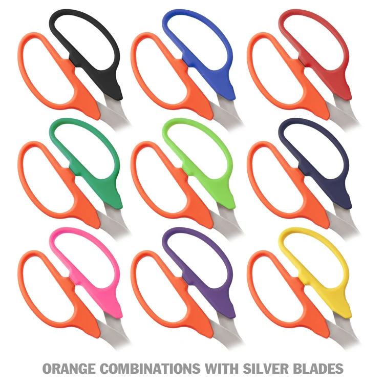 25" Two-Color Handle Ribbon Cutting Scissors with Silver Blades - Image 4