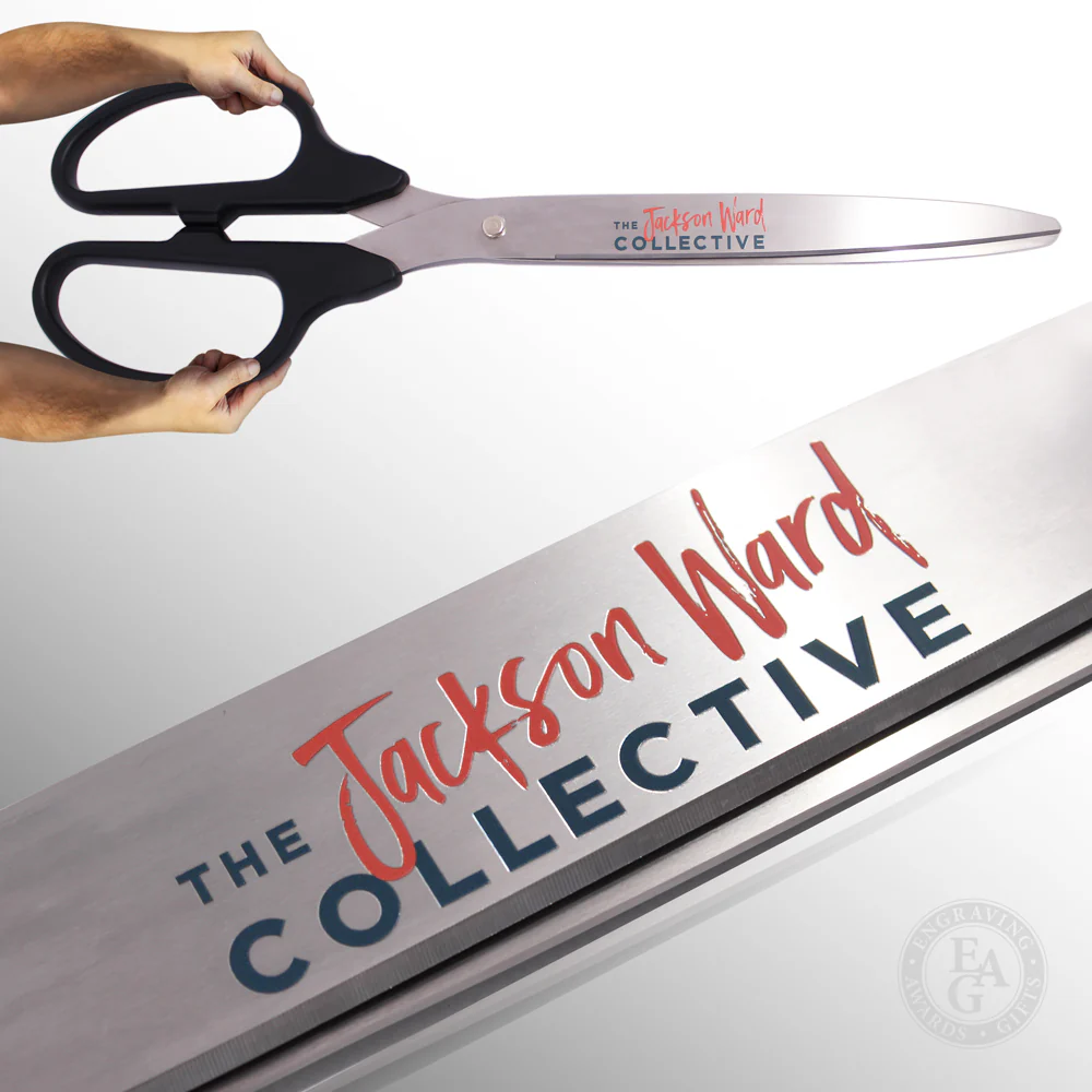 36" Black Ribbon Cutting Scissors with Silver Blades - Image 19