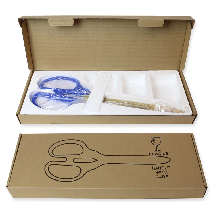 36" Blue Ribbon Cutting Scissors with Gold Blades - Image 15