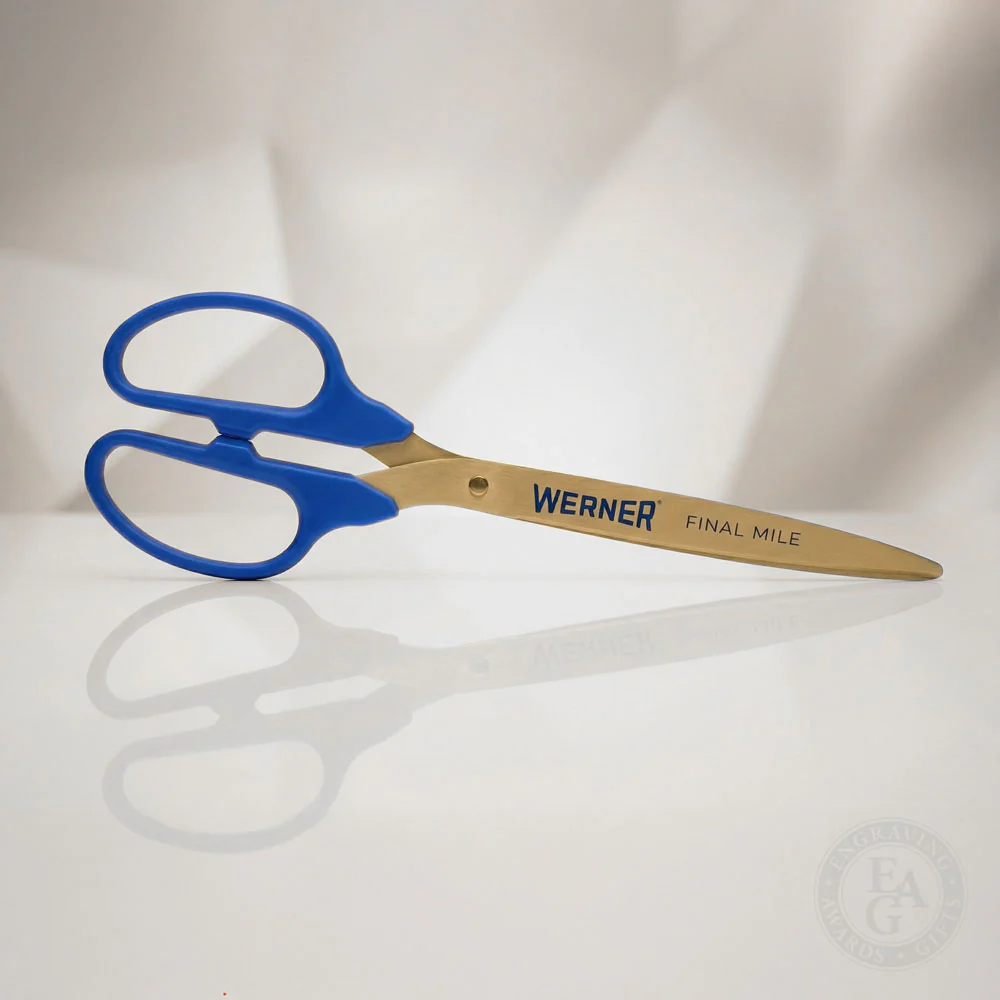 36" Blue Ribbon Cutting Scissors with Gold Blades - Image 16