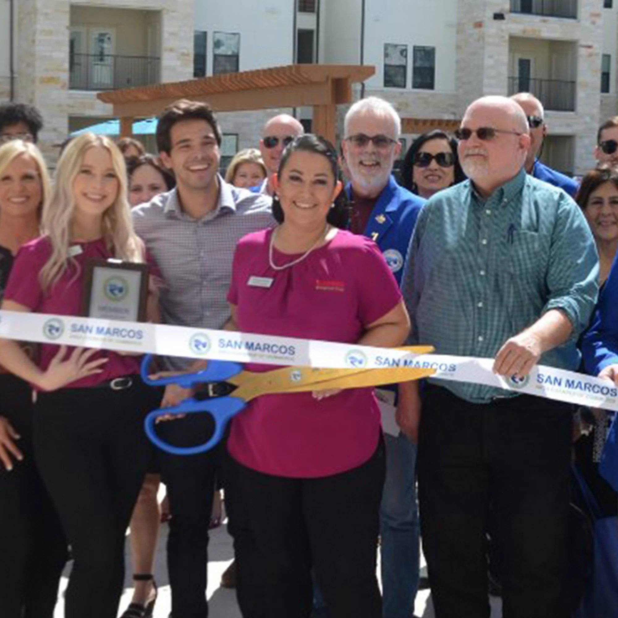 36" Blue Ribbon Cutting Scissors with Gold Blades - Image 21