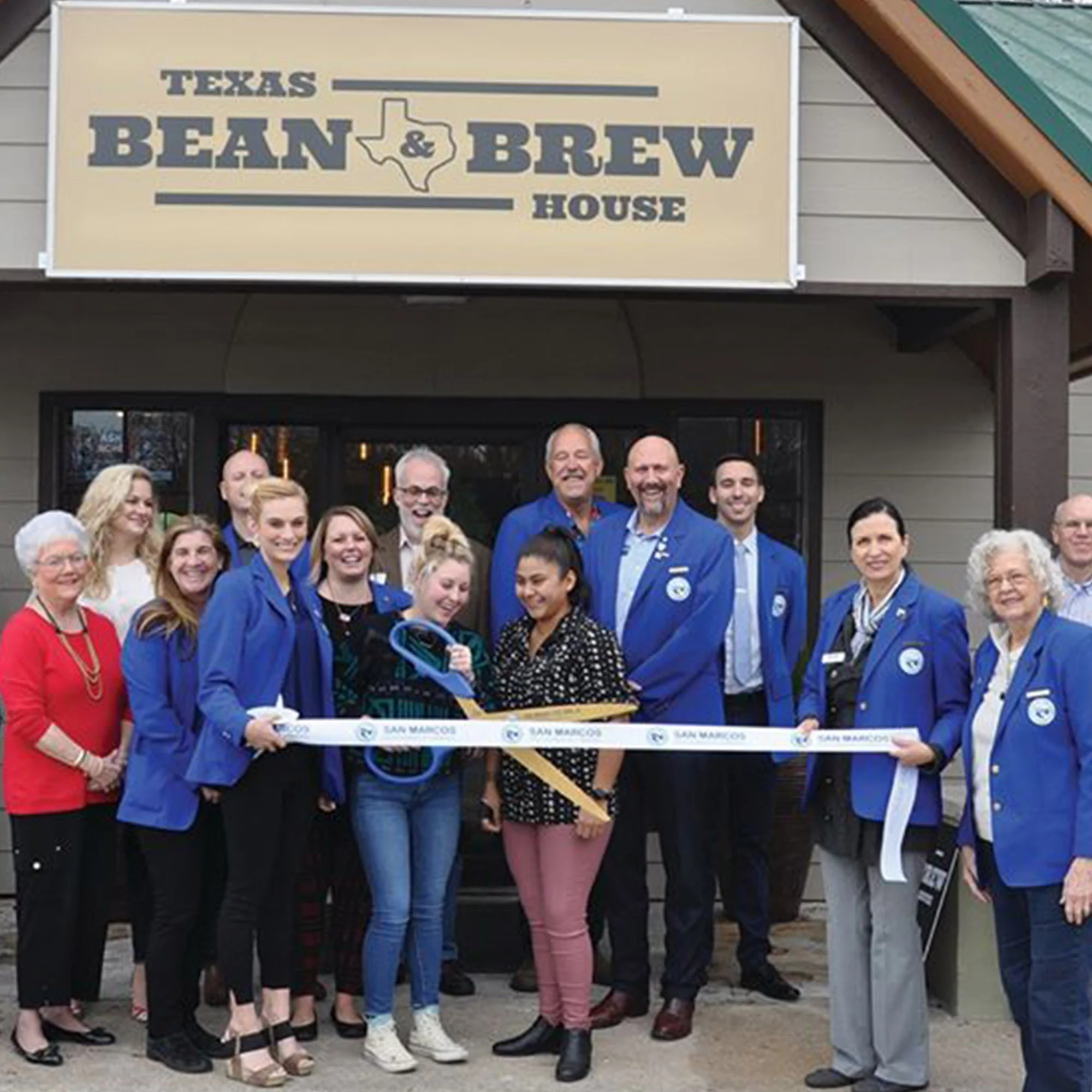 36" Blue Ribbon Cutting Scissors with Gold Blades - Image 22
