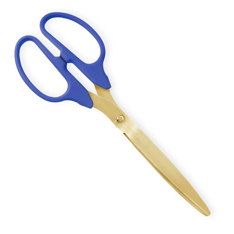 36" Blue Ribbon Cutting Scissors with Gold Blades - Image 4