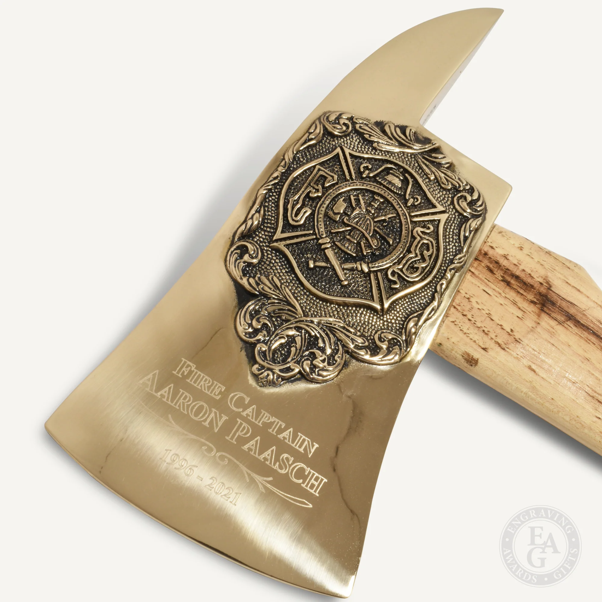 36" Cast Bronze Firefighter Retirement Axe - Image 8