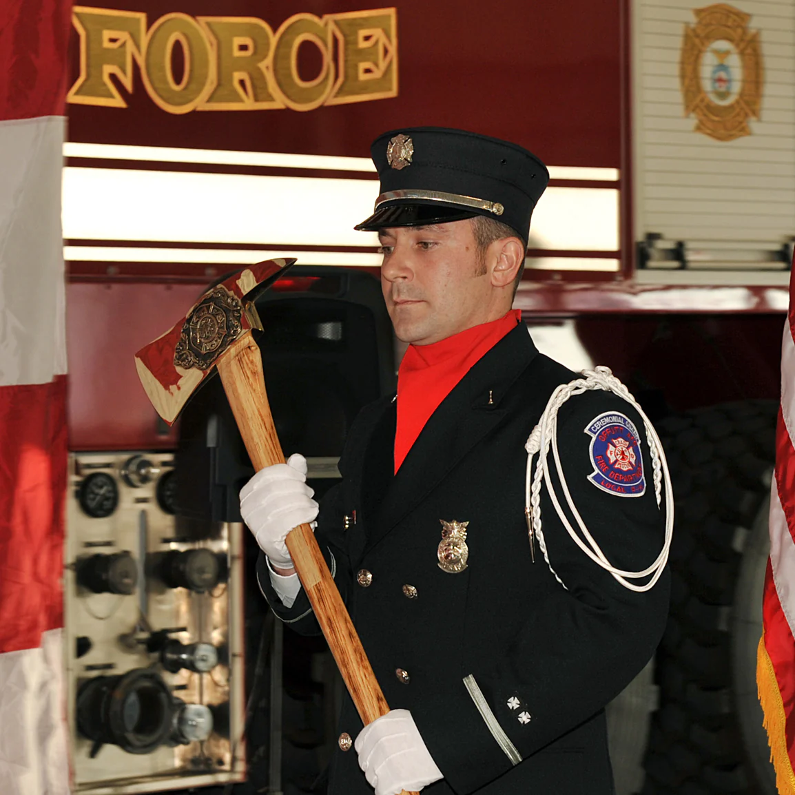 36" Cast Bronze Firefighter Retirement Axe - Image 9