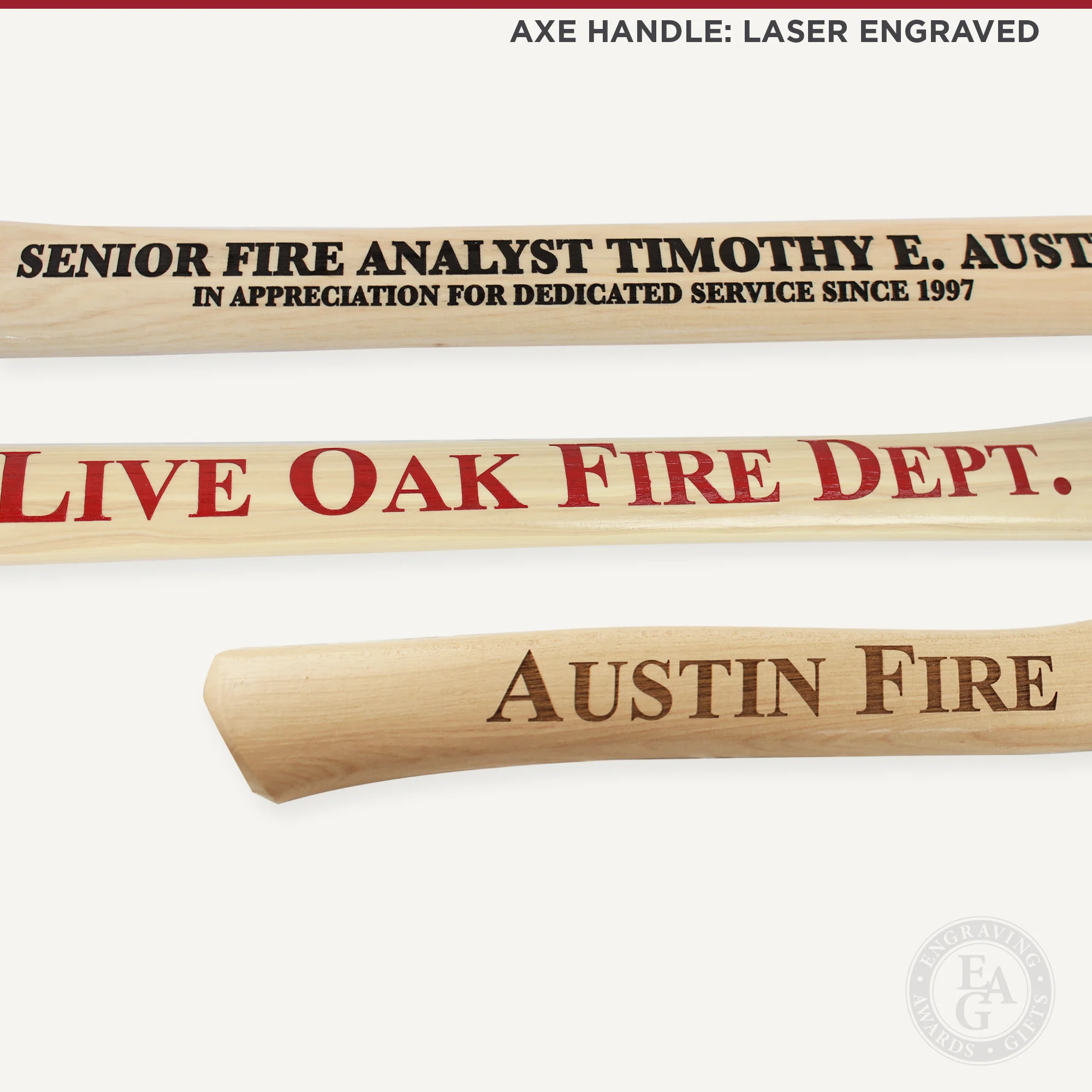 36" Chrome Plated Ceremonial Firefighter Parade Axe - Natural - Image 5