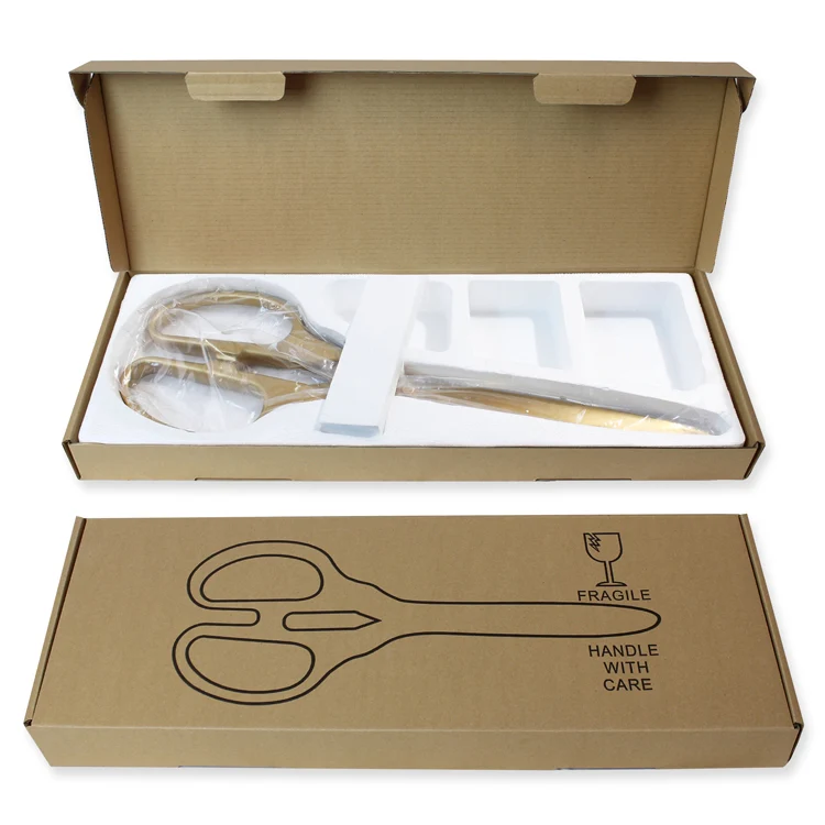 36" Gold Plated Ribbon Cutting Scissors with Gold Blades - Image 11