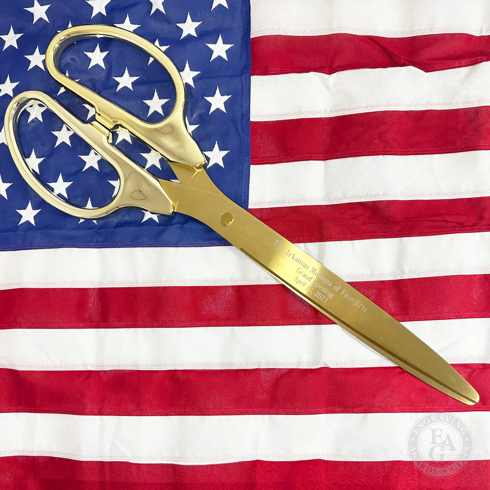 36" Gold Plated Ribbon Cutting Scissors with Gold Blades - Image 24