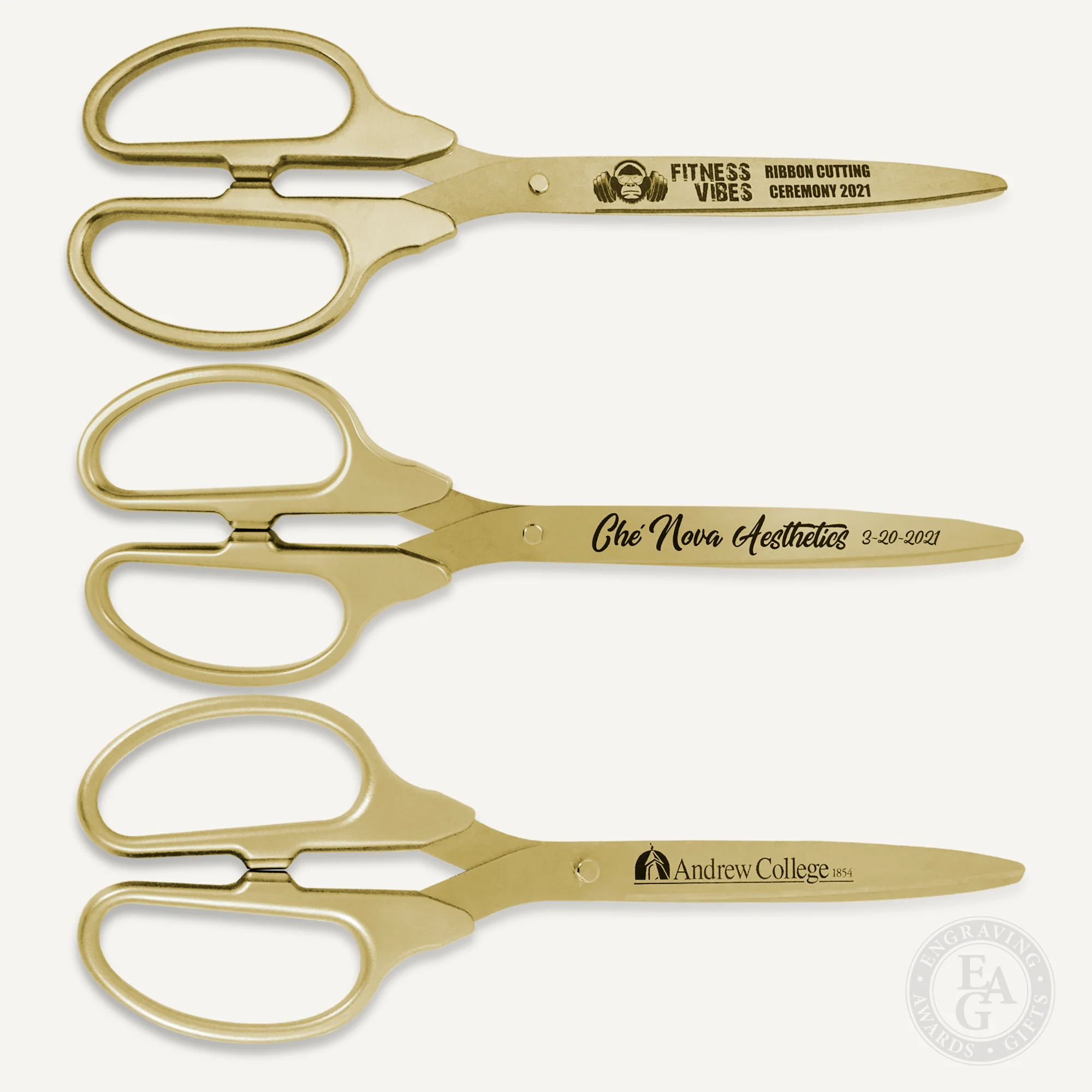 36" Gold Ribbon Cutting Scissors with Gold Blades - Image 12