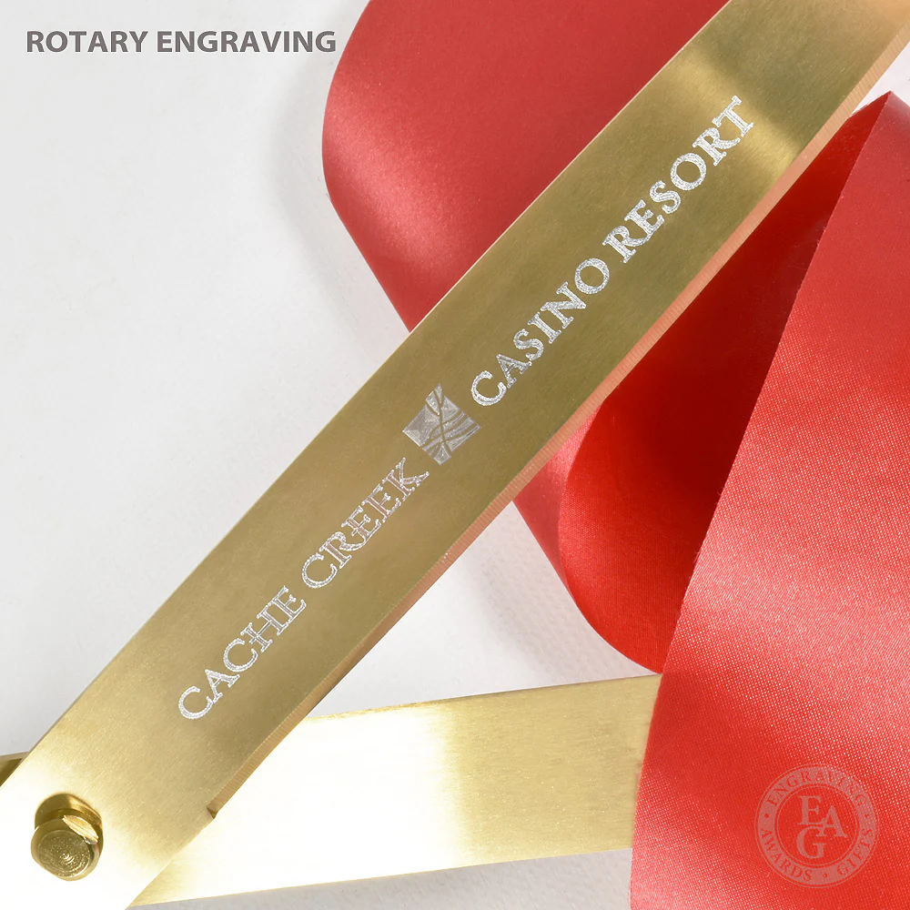 36" Green Ribbon Cutting Scissors with Gold Blades - Image 12