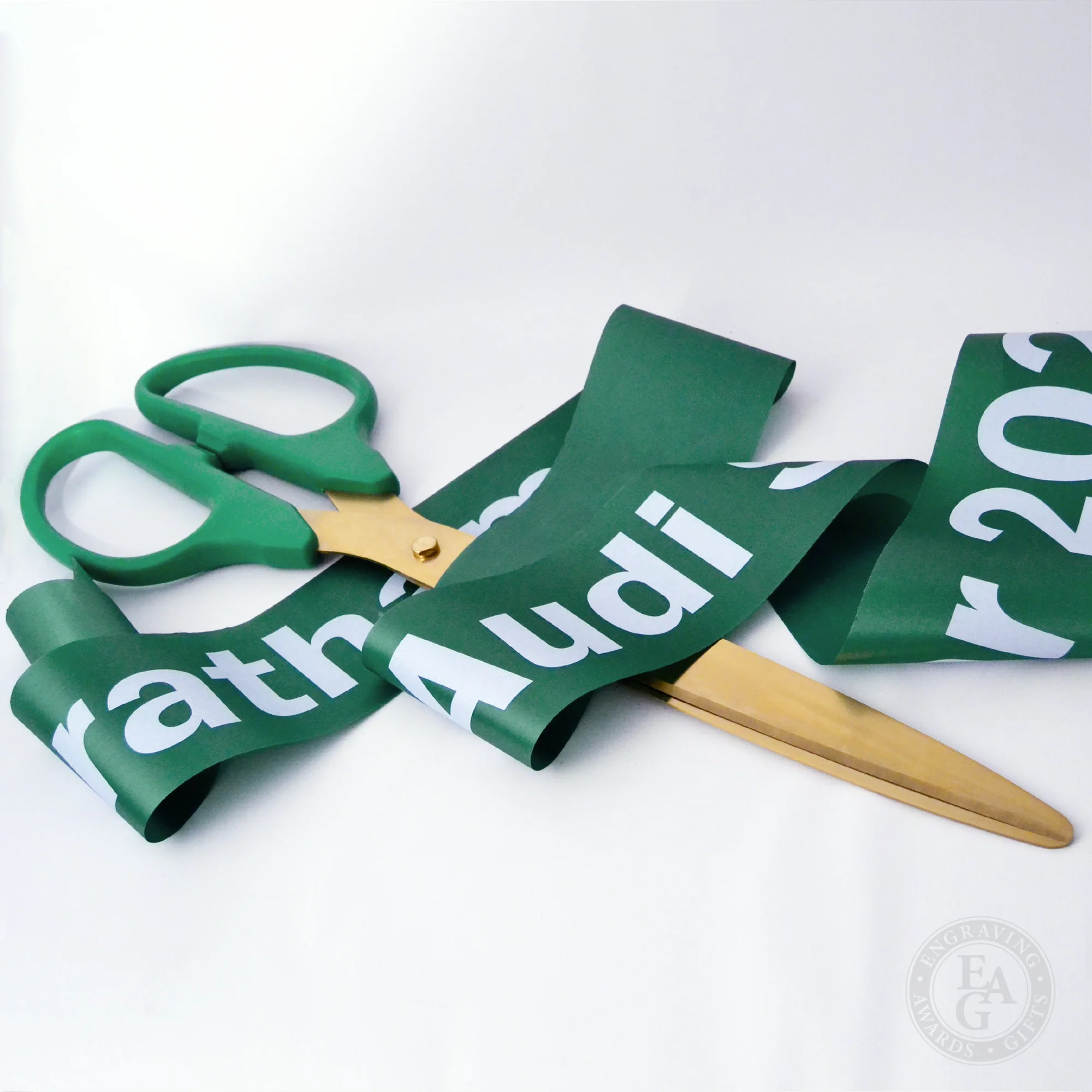 36" Green Ribbon Cutting Scissors with Gold Blades - Image 17