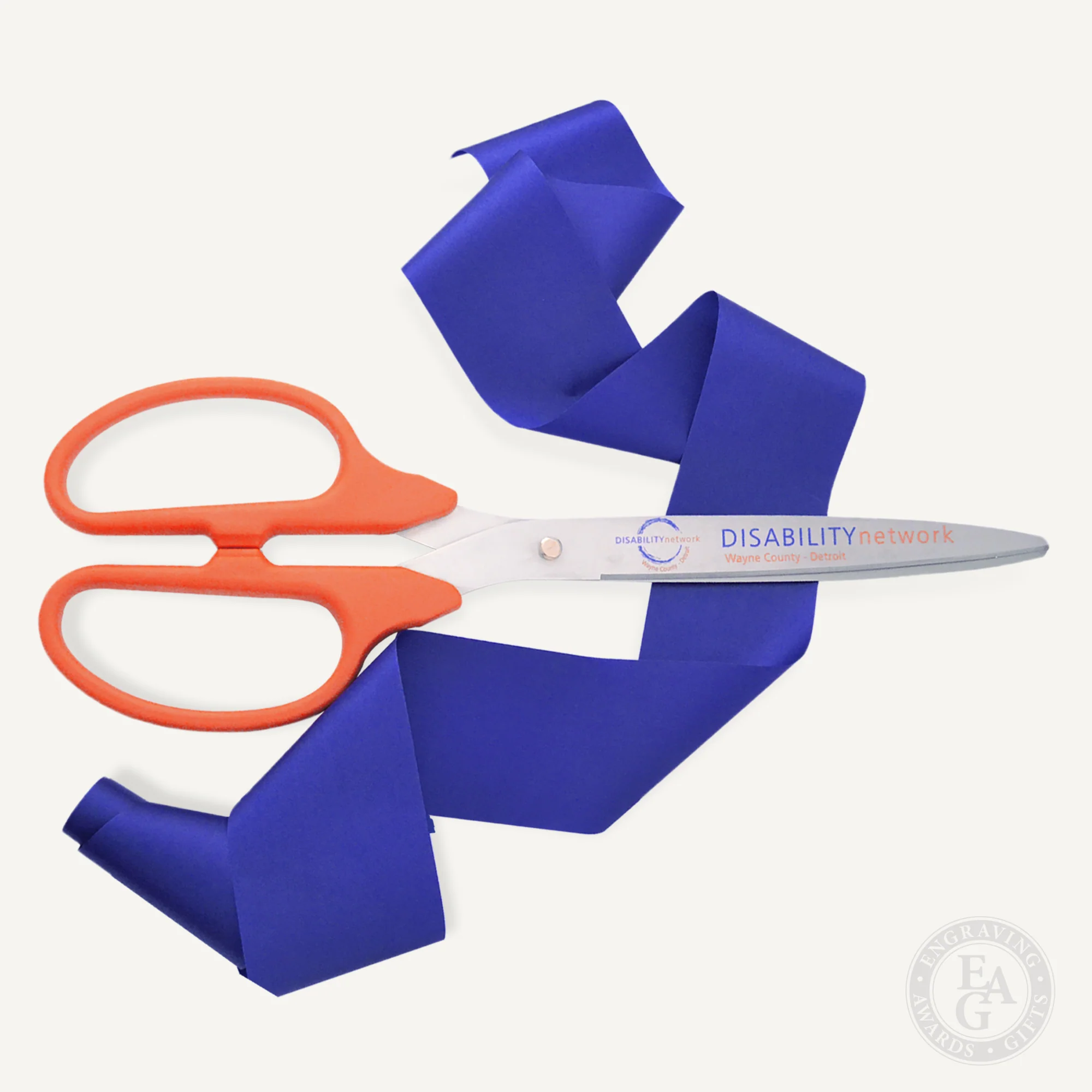 36" Orange Ribbon Cutting Scissors with Silver Blades - Image 14