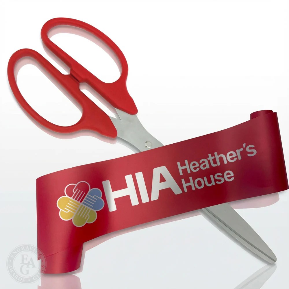 36" Red Ribbon Cutting Scissors with Silver Blades - Image 13