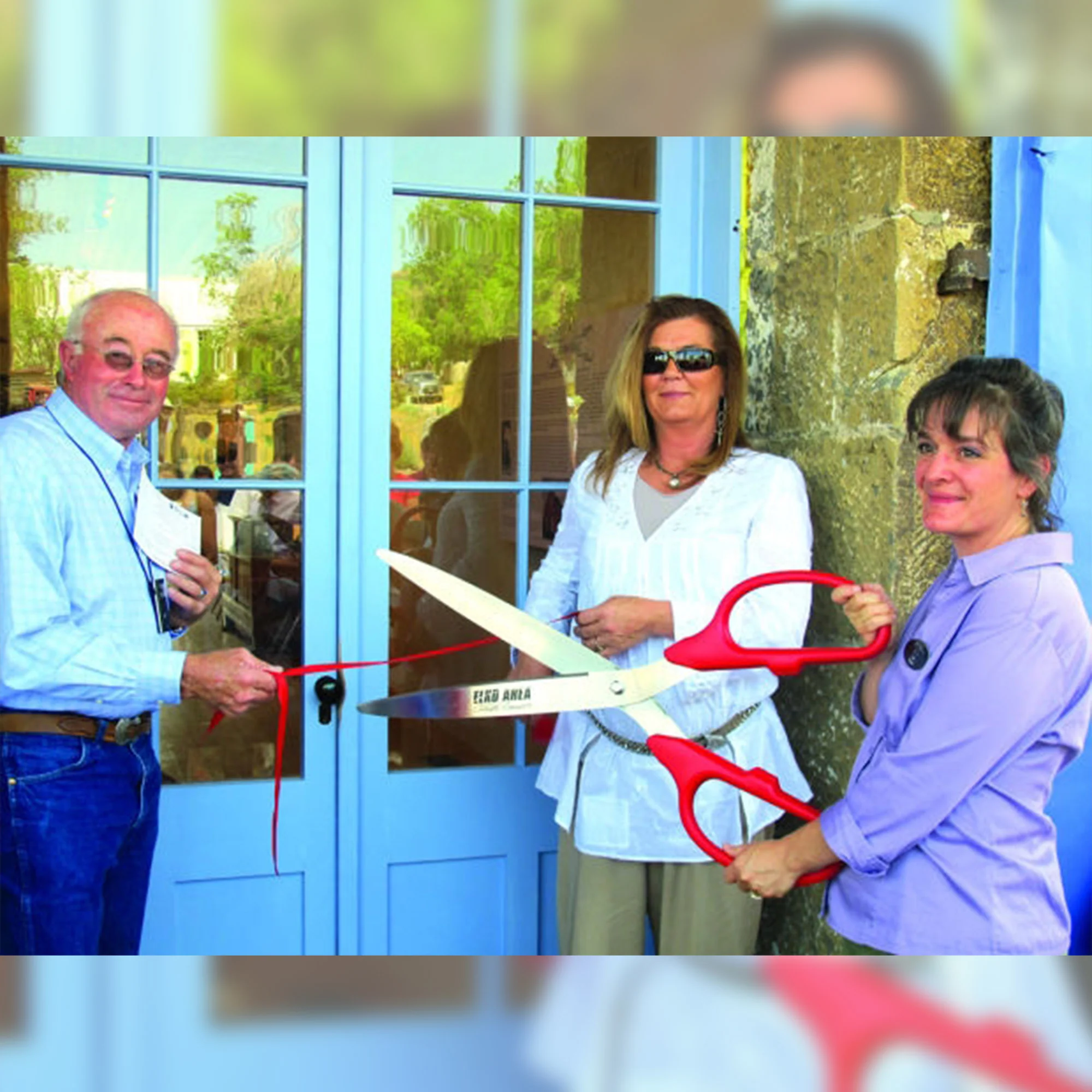 36" Red Ribbon Cutting Scissors with Silver Blades - Image 26