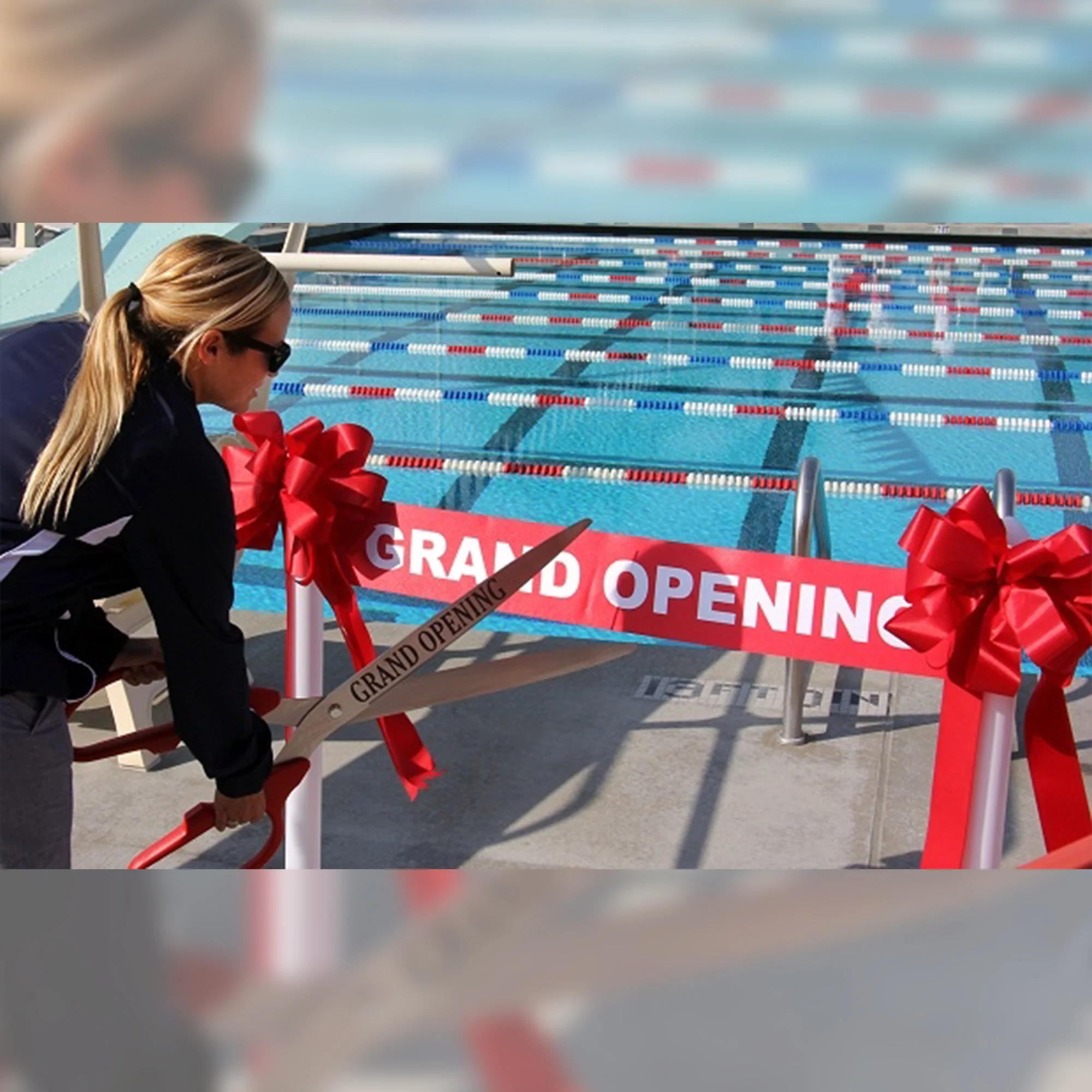 36" Red Ribbon Cutting Scissors with Silver Blades - Image 27