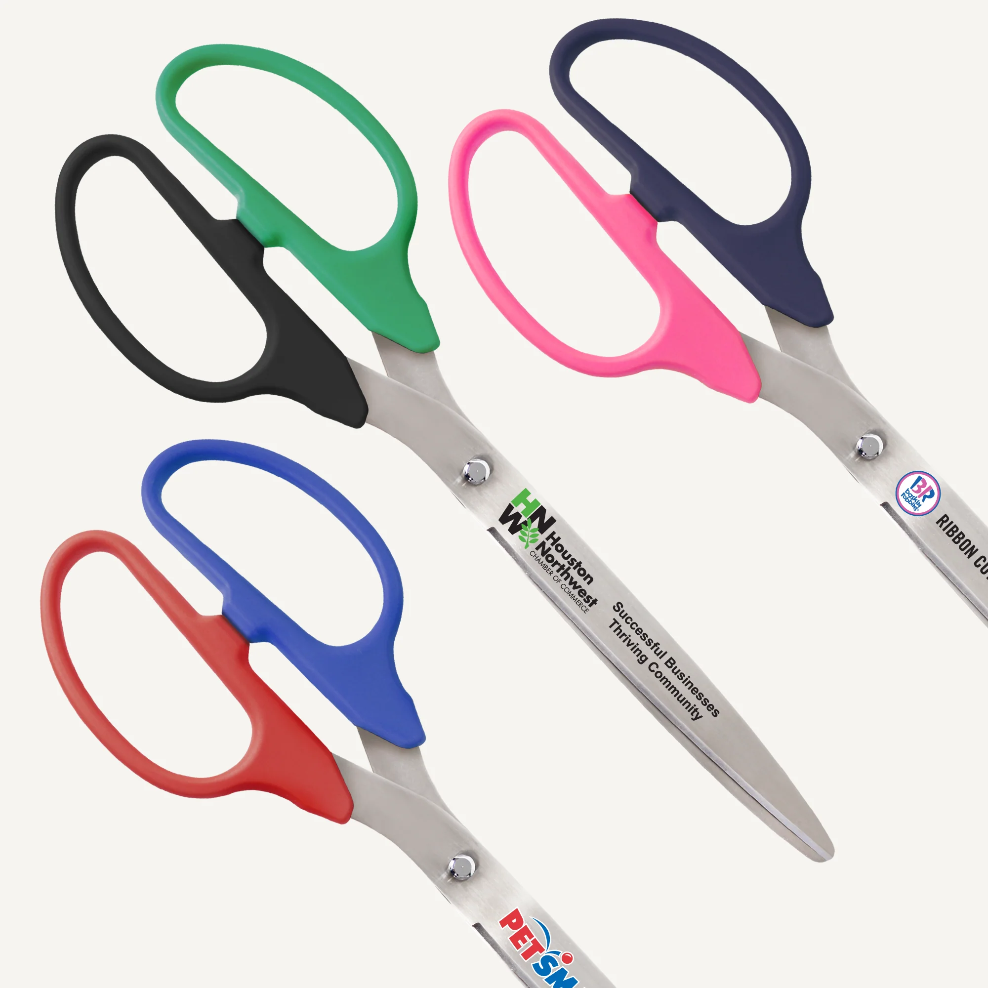 36" Two-Color Handle Ribbon Cutting Scissors with Silver Blades