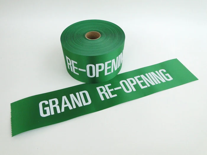 4" Wide GRAND RE-OPENING Ribbon - White Text - Image 4