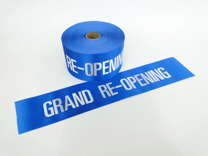 4" Wide GRAND RE-OPENING Ribbon - White Text - Image 5