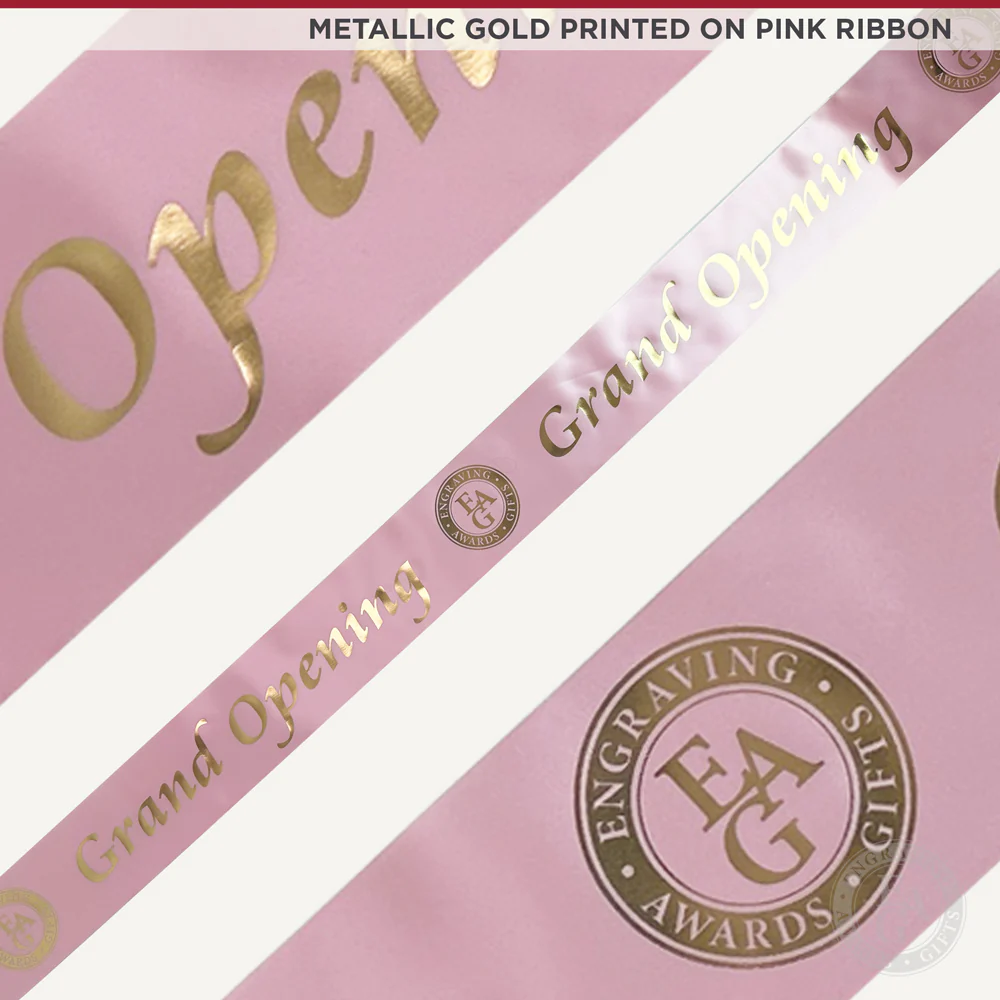 4" Wide Metallic Gold Printed Ribbon - Image 17