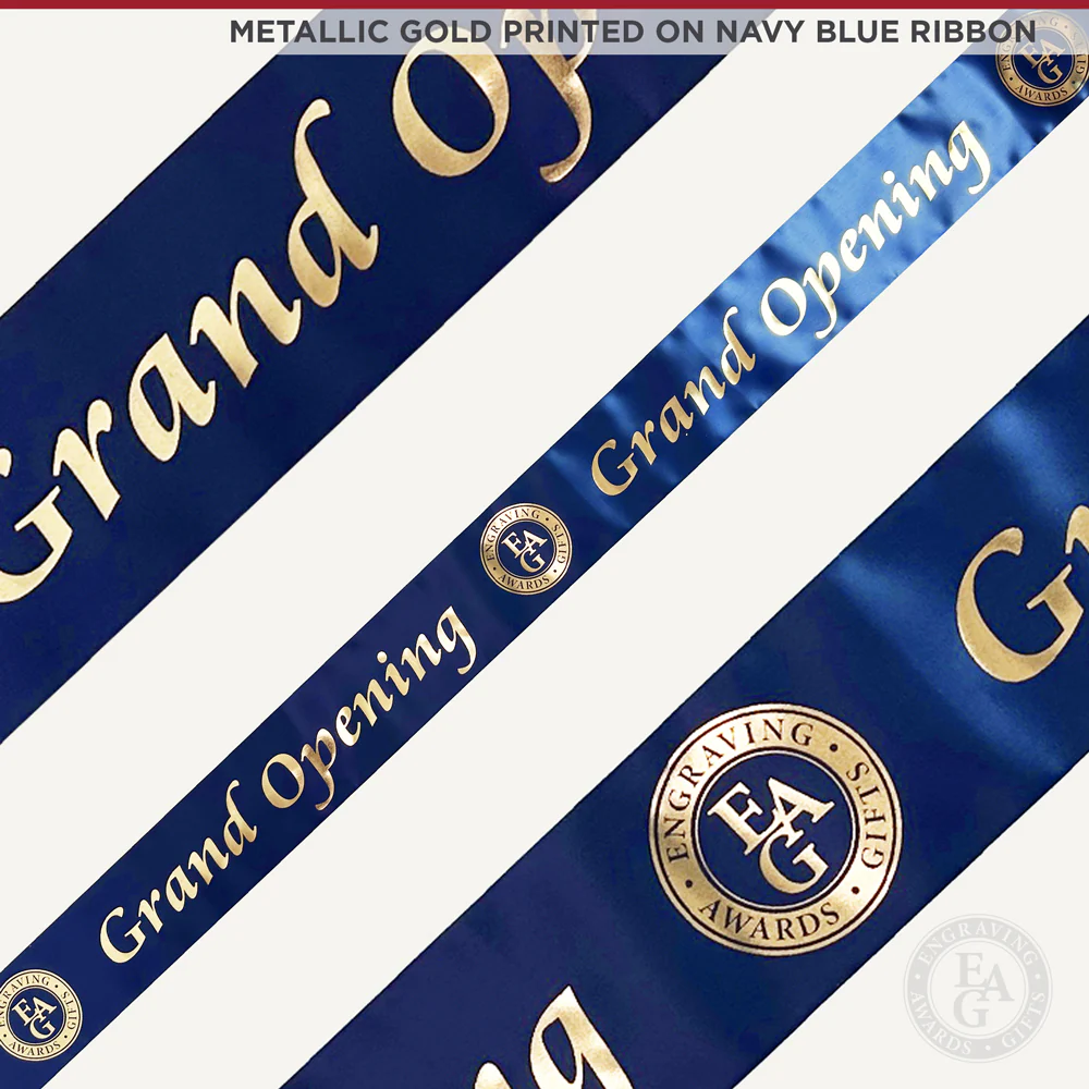 4" Wide Metallic Gold Printed Ribbon - Image 18