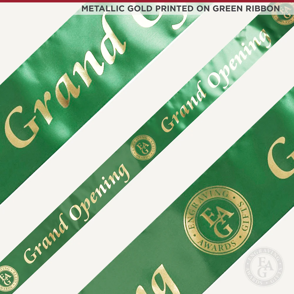4" Wide Metallic Gold Printed Ribbon - Image 20