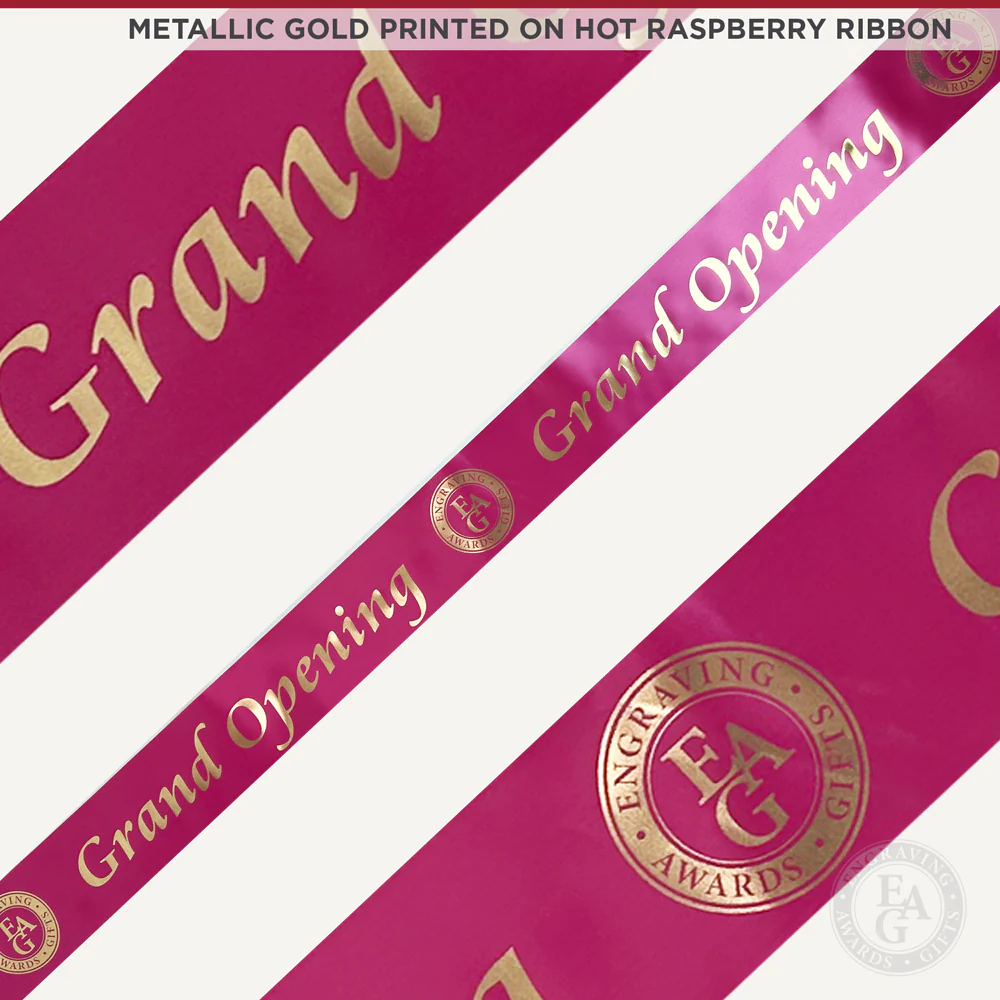 4" Wide Metallic Gold Printed Ribbon - Image 23