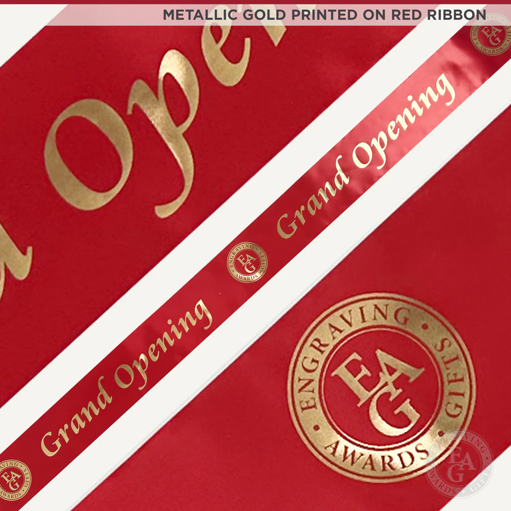 4" Wide Metallic Gold Printed Ribbon - Image 25