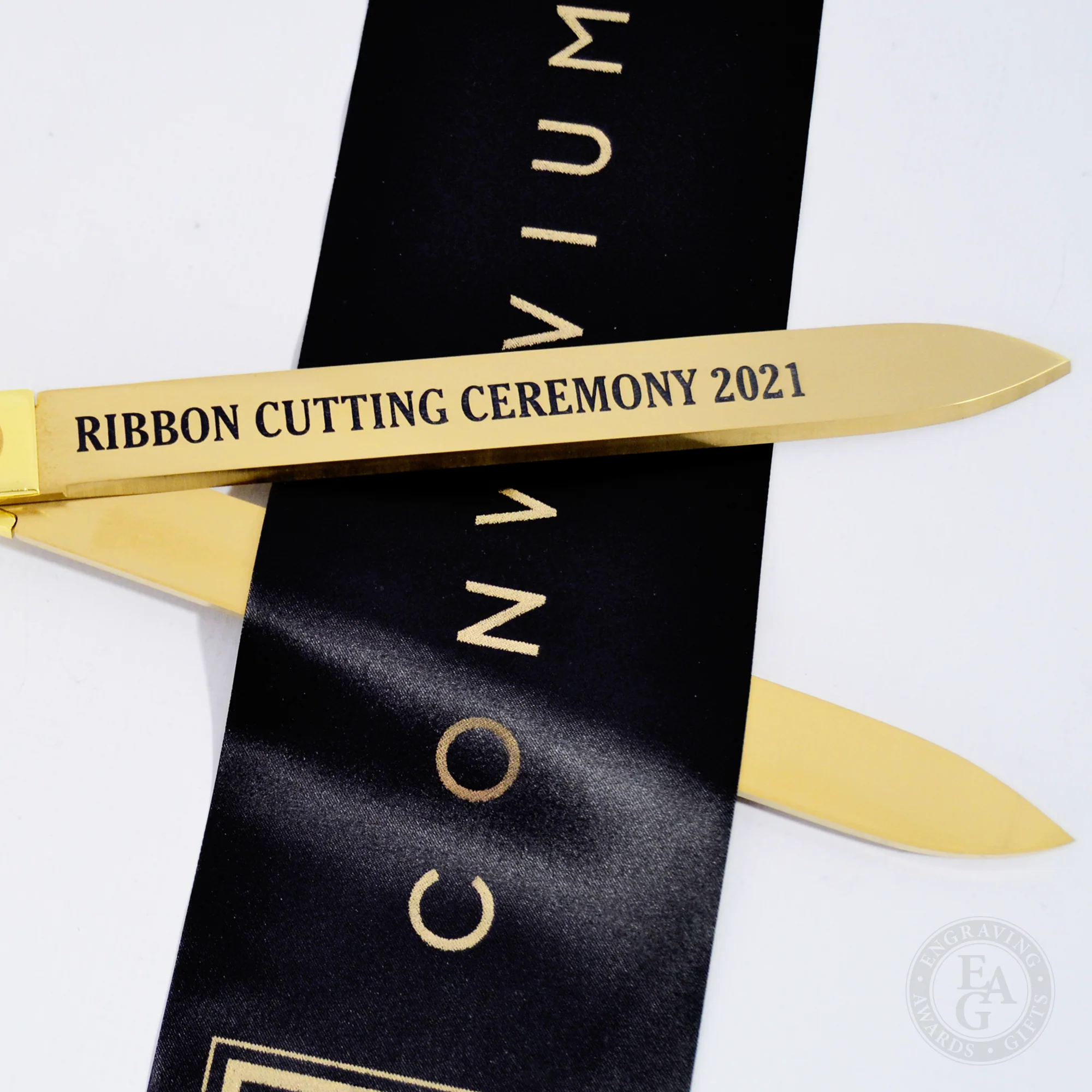 4" Wide Metallic Gold Printed Ribbon - Image 3