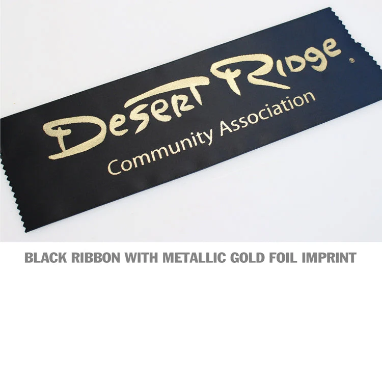 4" Wide Metallic Gold Printed Ribbon - Image 4