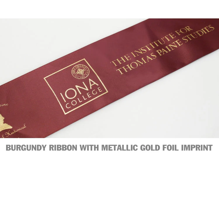 4" Wide Metallic Gold Printed Ribbon - Image 6